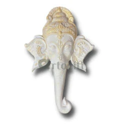 Lord Ganesha Face 3D Wall Art(Lord Ganesha Wall Hanging Relief Mural) -Artociti Sale Store lord ganesha face 3d wall art white decor 144