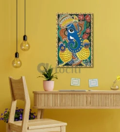Lord Ganesha Madhubani Art Painting Canvas Print(Divine Harmony Lord Ganesha Madhubani Art Painting Canvas Print High Quality Giclee Print Gallery Wrapped) -Artociti Sale Store lord ganesha madhubani art painting canvas print wall decor 674