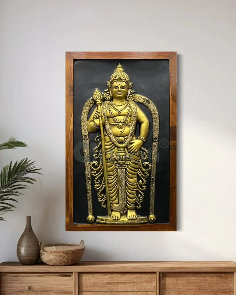 Lord Murugan (God Kartikeya) 3D Relief Mural Wall Art(Lord Murugan God Kartikeya 3d Relief Mural Wall Art Ready To Hang) 6 Lord Murugan (God Kartikeya) 3D Relief Mural Wall Art(Lord Murugan God Kartikeya 3d Relief Mural Wall Art Ready To Hang) - Image 4