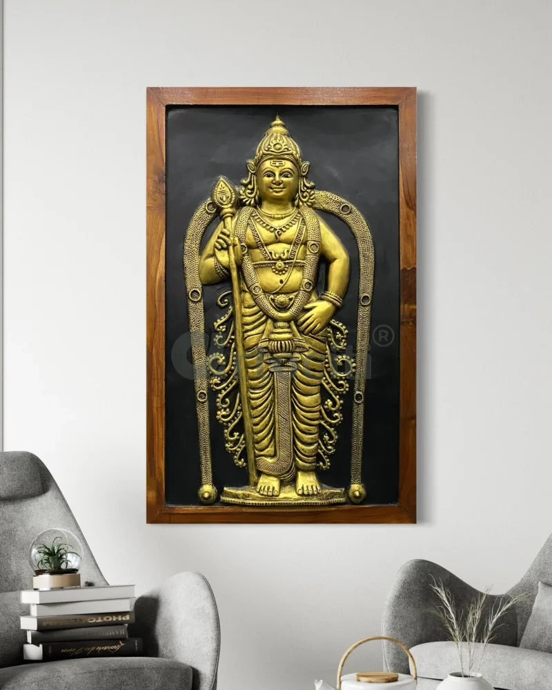 Lord Murugan (God Kartikeya) 3D Relief Mural Wall Art(Lord Murugan God Kartikeya 3d Relief Mural Wall Art Ready To Hang) 8 Lord Murugan (God Kartikeya) 3D Relief Mural Wall Art(Lord Murugan God Kartikeya 3d Relief Mural Wall Art Ready To Hang) - Image 6
