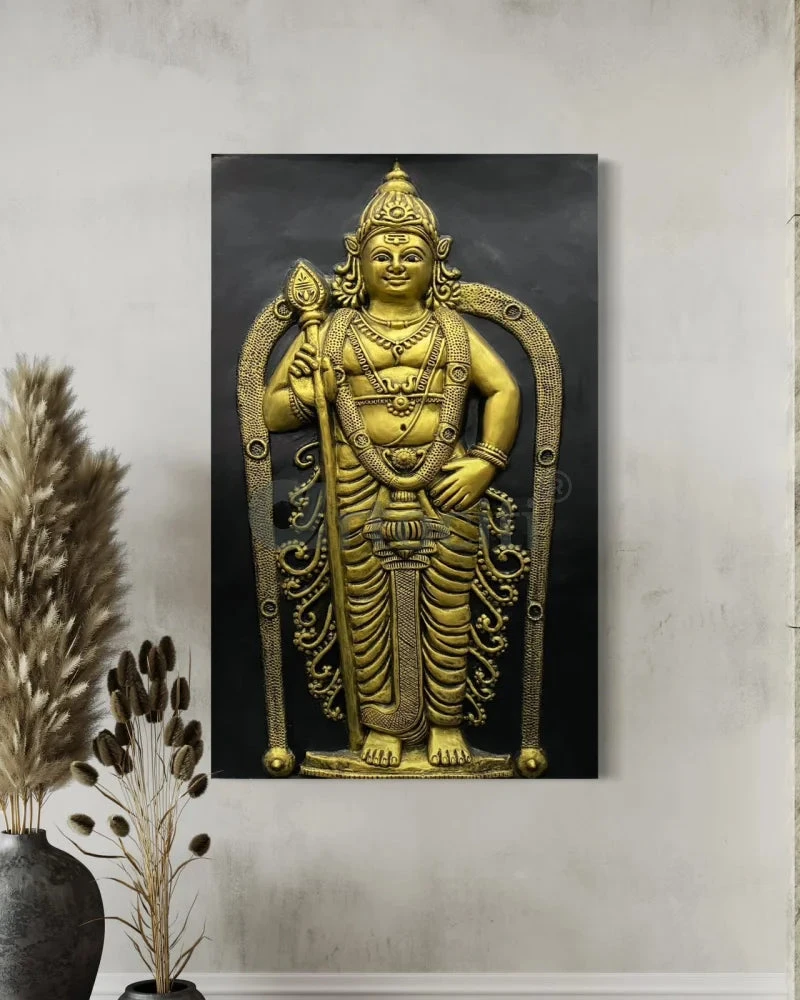 Lord Murugan (God Kartikeya) 3D Relief Mural Wall Art(Lord Murugan God Kartikeya 3d Relief Mural Wall Art Ready To Hang) 4 Lord Murugan (God Kartikeya) 3D Relief Mural Wall Art(Lord Murugan God Kartikeya 3d Relief Mural Wall Art Ready To Hang) - Image 2