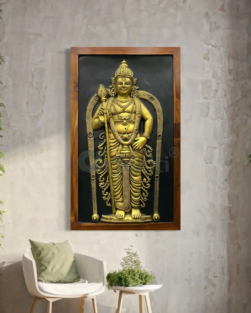 Lord Murugan (God Kartikeya) 3D Relief Mural Wall Art(Lord Murugan God Kartikeya 3d Relief Mural Wall Art Ready To Hang) 7 Lord Murugan (God Kartikeya) 3D Relief Mural Wall Art(Lord Murugan God Kartikeya 3d Relief Mural Wall Art Ready To Hang) - Image 5