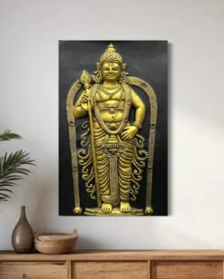 Lord Murugan (God Kartikeya) 3D Relief Mural Wall Art(Lord Murugan God Kartikeya 3d Relief Mural Wall Art Ready To Hang)