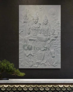 Lord Shiva Parivar 3D Relief Mural Wall Art Bronze & Golden Elegance(6x4 Feet Lord Shiv Parivar 3d Relief Mural Wall Art Bronze Golden Elegance) -Artociti Sale Store lord shiva parivar 3d relief mural wall art bronze golden elegance 515