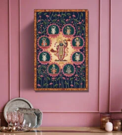 Lord Shreenath Ji Pichwai Canvas Giclee Print - Elegance In Every Hue(Lord Shreenath Ji Pichwai Canvas Giclee Print Elegance In Every Hue)