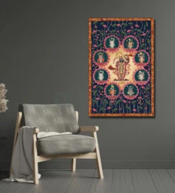 Lord Shreenath Ji Pichwai Canvas Giclee Print - Elegance In Every Hue(Lord Shreenath Ji Pichwai Canvas Giclee Print Elegance In Every Hue) -Artociti Sale Store lord shreenath ji pichwai canvas giclee print elegance in every hue blue 30x20 inches painting 966
