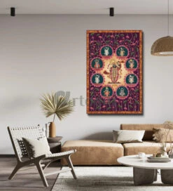 Lord Shreenath Ji Pichwai Canvas Giclee Print - Elegance In Every Hue(Lord Shreenath Ji Pichwai Canvas Giclee Print Elegance In Every Hue) -Artociti Sale Store lord shreenath ji pichwai canvas giclee print elegance in every hue pink 24x16 inches painting 747