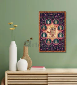 Lord Shreenath Ji Pichwai Canvas Giclee Print - Elegance In Every Hue(Lord Shreenath Ji Pichwai Canvas Giclee Print Elegance In Every Hue) -Artociti Sale Store lord shreenath ji pichwai canvas giclee print elegance in every hue purple 24x16 inches painting 988