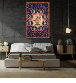 Lord Shreenath Ji Pichwai Canvas Giclee Print - Elegance In Every Hue(Lord Shreenath Ji Pichwai Canvas Giclee Print Elegance In Every Hue) -Artociti Sale Store lord shreenath ji pichwai canvas giclee print elegance in every hue purple 30x20 inches painting 628