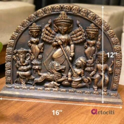 Maa Durga 3D Relief Sculpture(Maa Durga Relief Sculpture Golden) -Artociti Sale Store maa durga 3d relief sculpture 377
