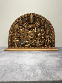 Maa Durga 3D Relief Sculpture(Maa Durga Relief Sculpture Golden) -Artociti Sale Store maa durga 3d relief sculpture 552