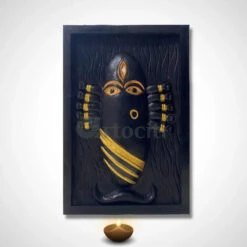 Maa Linga Bhairavi 3D Relief Mural Wall Art(Maa Linga Bhairavi 3d Relief Mural Wall Art) -Artociti Sale Store maa linga bhairavi 3d relief mural wall art 18x12 inches black 572