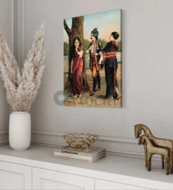 Madalsa And Ritudhwaj By Raja Ravi Varma Famous Canvas Painting(Madalsa And Ritudhwaj By Raja Ravi Varma Famous Canvas Painting) -Artociti Sale Store madalsa and ritudhwaj by raja ravi varma famous canvas painting verma 229