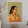 Mahasveta By Raja Ravi Varma Famous Canvas Painting(Mahasveta By Raja Ravi Varma Famous Canvas Painting)
