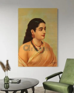 Mahasveta By Raja Ravi Varma Famous Canvas Painting(Mahasveta By Raja Ravi Varma Famous Canvas Painting) -Artociti Sale Store mahasveta by raja ravi varma famous canvas painting 676