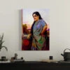 Manini By Raja Ravi Varma Famous Canvas Painting(Manini By Raja Ravi Varma Famous Canvas Painting) -Artociti Sale Store manini by raja ravi varma famous canvas painting 24x16 inch 359