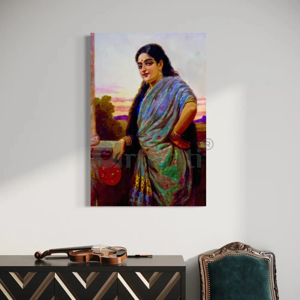 Manini By Raja Ravi Varma Famous Canvas Painting(Manini By Raja Ravi Varma Famous Canvas Painting) 4 Manini By Raja Ravi Varma Famous Canvas Painting(Manini By Raja Ravi Varma Famous Canvas Painting) - Image 2