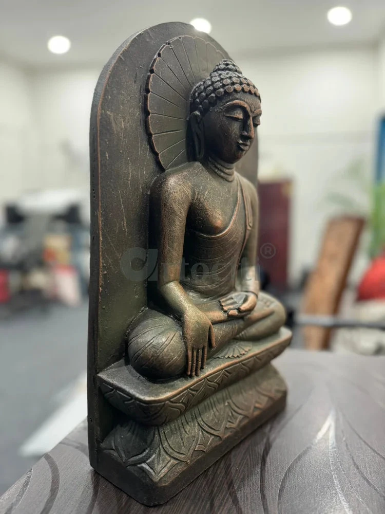Meditating Bhumisparsha Buddha 3D Relief Sculpture Table Decor(Invoke Harmony 15 Inch Meditating Bhumisparsha Buddha 3d Relief Mural Transformative Wall Table Decor) 8 Meditating Bhumisparsha Buddha 3D Relief Sculpture Table Decor(Invoke Harmony 15 Inch Meditating Bhumisparsha Buddha 3d Relief Mural Transformative Wall Table Decor) - Image 6