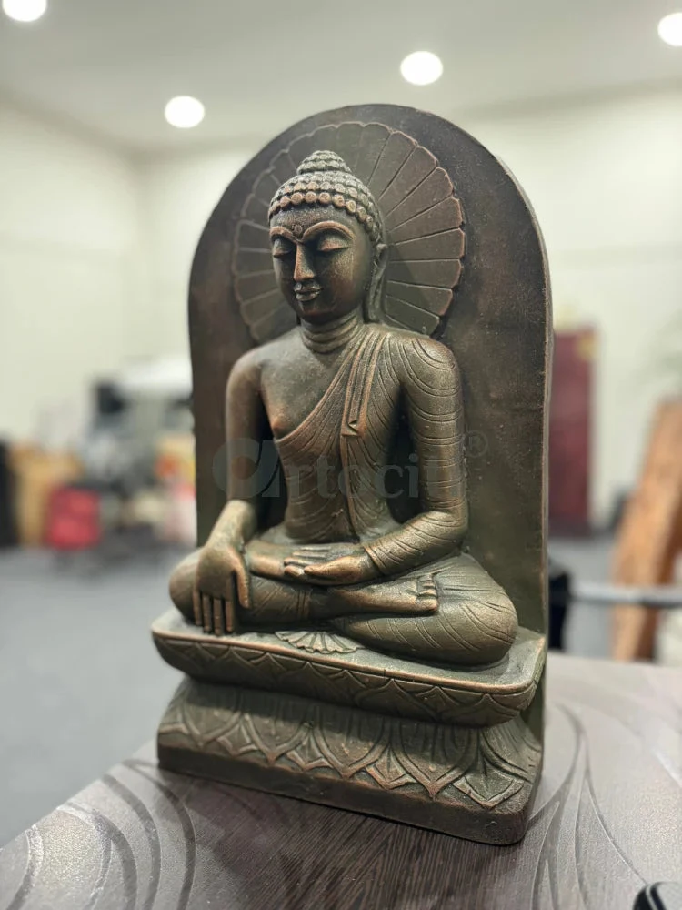 Meditating Bhumisparsha Buddha 3D Relief Sculpture Table Decor(Invoke Harmony 15 Inch Meditating Bhumisparsha Buddha 3d Relief Mural Transformative Wall Table Decor) 4 Meditating Bhumisparsha Buddha 3D Relief Sculpture Table Decor(Invoke Harmony 15 Inch Meditating Bhumisparsha Buddha 3d Relief Mural Transformative Wall Table Decor) - Image 2
