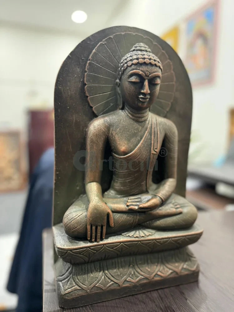 Meditating Bhumisparsha Buddha 3D Relief Sculpture Table Decor(Invoke Harmony 15 Inch Meditating Bhumisparsha Buddha 3d Relief Mural Transformative Wall Table Decor) 5 Meditating Bhumisparsha Buddha 3D Relief Sculpture Table Decor(Invoke Harmony 15 Inch Meditating Bhumisparsha Buddha 3d Relief Mural Transformative Wall Table Decor) - Image 3