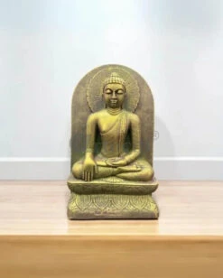Meditating Bhumisparsha Buddha 3D Relief Sculpture Table Decor(Invoke Harmony 15 Inch Meditating Bhumisparsha Buddha 3d Relief Mural Transformative Wall Table Decor) 27 Meditating Bhumisparsha Buddha 3D Relief Sculpture Table Decor(Invoke Harmony 15 Inch Meditating Bhumisparsha Buddha 3d Relief Mural Transformative Wall Table Decor) -Artociti Sale Store meditating bhumisparsha buddha 3d relief sculpture table decor goldenpatina 344