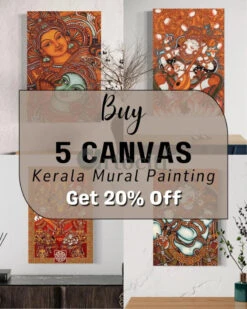 MEGA BUNDLE: Buy 5 Kerala Mural Paintings & Get 20% Off(Mega Bundle Buy 5 Kerala Mural Paintings Get 20 Off)