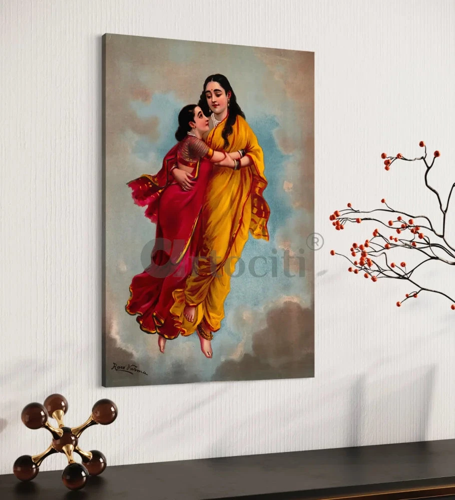 Menaka Takes Shakuntala To Heaven By Raja Ravi Varma Famous Canvas Painting(Menaka Takes Shakuntala To Heaven By Raja Ravi Varma Famous Canvas Painting) 5 Menaka Takes Shakuntala To Heaven By Raja Ravi Varma Famous Canvas Painting(Menaka Takes Shakuntala To Heaven By Raja Ravi Varma Famous Canvas Painting) - Image 3