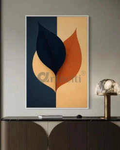 Minimalist Design Abstract Leaf Floral Painting(Minimalist Design Abstract Leaf Floral Painting) -Artociti Sale Store minimalist design abstract leaf floral painting 30x20 inches 349