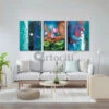 Modern Abstract Canvas Painting Buddha Set Of 3(Set Of 3 Ready To Hang Abstract Buddha Canvas Painting) 2 Modern Abstract Canvas Painting Buddha Set Of 3(Set Of 3 Ready To Hang Abstract Buddha Canvas Painting) -Artociti Sale Store modern abstract canvas painting buddha set of 3 22x16 inches wall decor 474