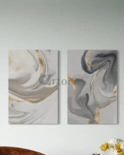 Modern Abstract Canvas Painting Fluid Art Design Art Prints Set Of 3 & Set Of 2 Giclee Prints(Abstract Minimalistic Fluid Art Design Art Prints Set Of 3 Ready To Hang) -Artociti Sale Store modern abstract canvas painting fluid art design prints set of 3 2 giclee 30x20 975