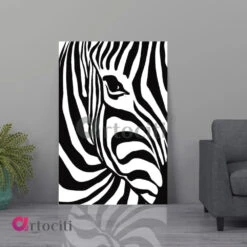 Modern Abstract Canvas Painting Zebra Wall Art(Modern Abstract Zebra Wall Art)