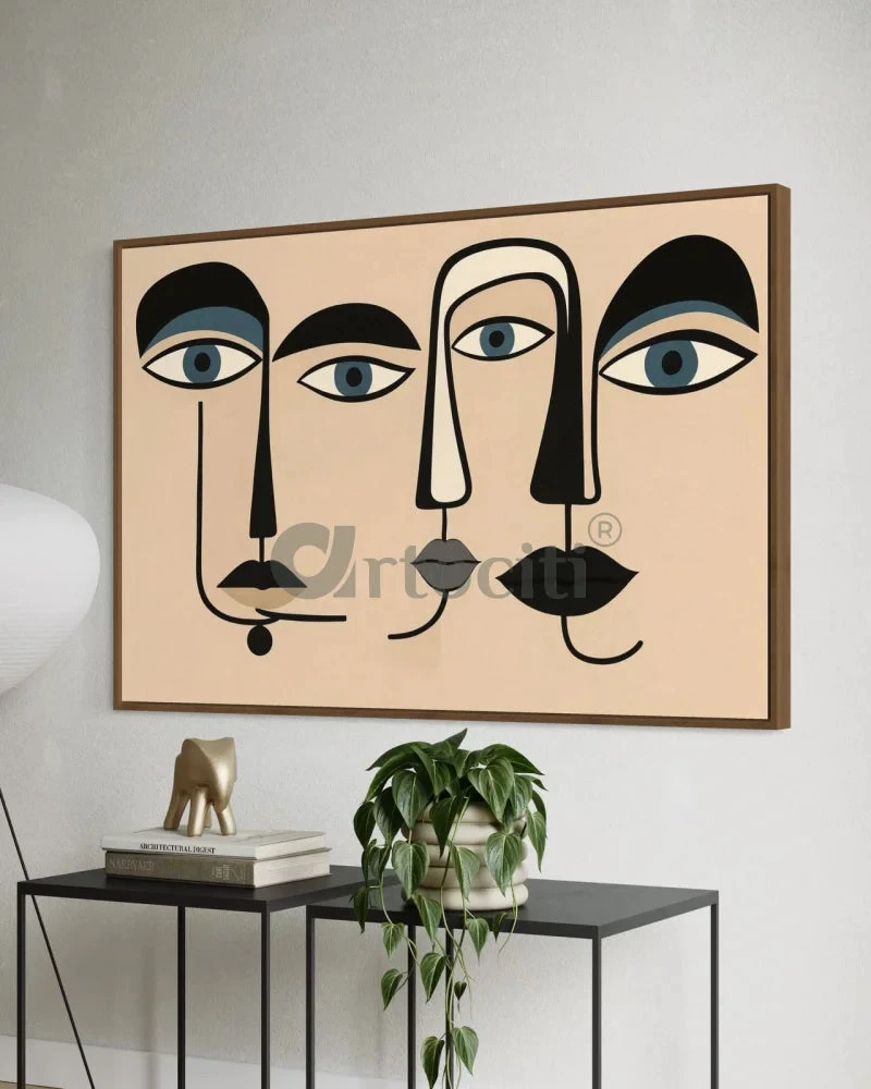 Modern Minimalist Abstract Faces Canvas Painting(Modern Minimalist Abstract Faces Canvas Painting) 6 Modern Minimalist Abstract Faces Canvas Painting(Modern Minimalist Abstract Faces Canvas Painting) - Image 4