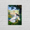 Mohini On A Swing By Raja Ravi Varma Canvas Painting(Mohini On A Swing By Raja Ravi Varma Famous Canvas Painting) -Artociti Sale Store mohini on a swing by raja ravi varma canvas painting 12x18 inches verma 438