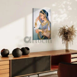 Multicolor Bani Thani Rajasthani Canvas Giclee Print(Royal Radiance Rajasthani Multicolor Bani Thani Canvas Giclee Print Timeless Elegance In 24x16 And 30x20 Inches) -Artociti Sale Store multicolor bani thani rajasthani canvas giclee print 828