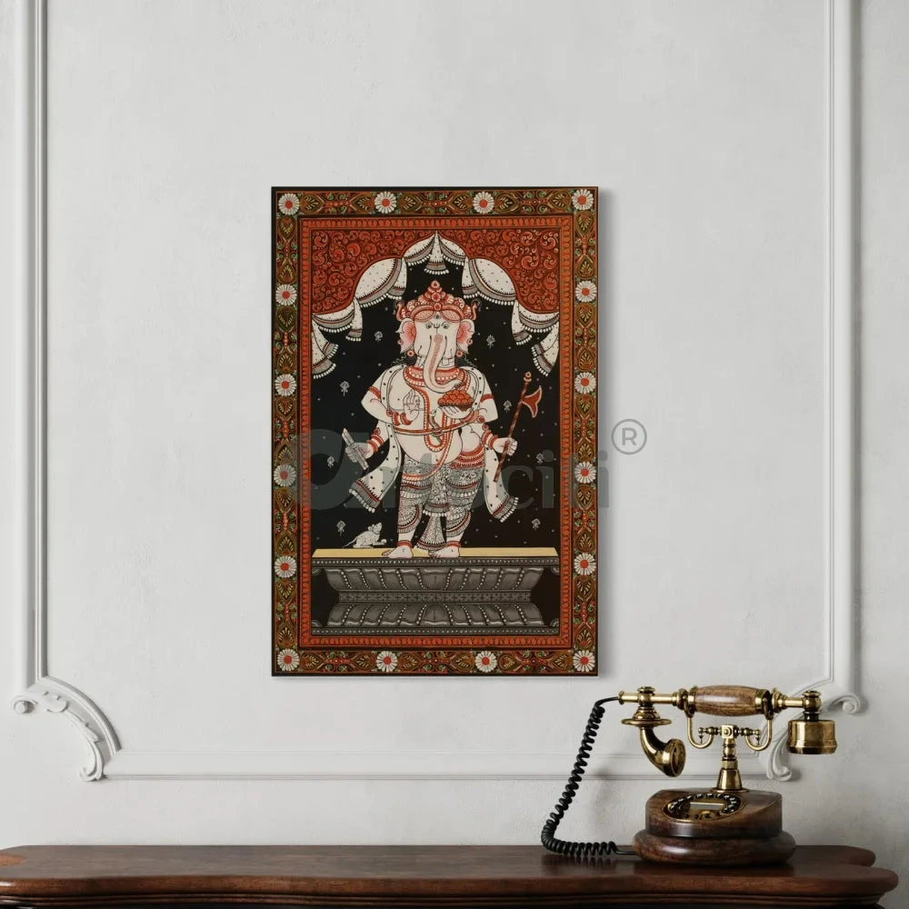 Multicolored God Ganesh Orissa Pattachitra Mandala Canvas Print(Multicolored God Ganesh Orissa Pattachitra Mandala Canvas Print Elevate Your Space With Spiritual Artistry) 5 Multicolored God Ganesh Orissa Pattachitra Mandala Canvas Print(Multicolored God Ganesh Orissa Pattachitra Mandala Canvas Print Elevate Your Space With Spiritual Artistry) - Image 3