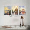 Mumbai Cityscape Watercolor Canvas Set World Famous Cities(Mumbai Cityscape Watercolor Canvas Set 24x16 And 30x20 Inches Ready To Hang) -Artociti Sale Store mumbai cityscape watercolor canvas set world famous cities 24x16 inches wall art 329