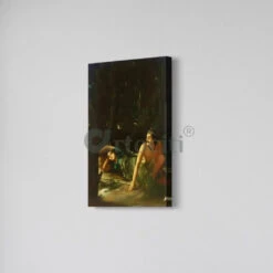Nala And Damyanti By Raja Ravi Varma Canvas Painting(Nala And Damyanti By Raja Ravi Varma Famous Canvas Painting) -Artociti Sale Store nala and damyanti by raja ravi varma canvas painting 18x12 inch 155
