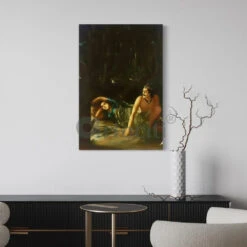 Nala And Damyanti By Raja Ravi Varma Canvas Painting(Nala And Damyanti By Raja Ravi Varma Famous Canvas Painting) -Artociti Sale Store nala and damyanti by raja ravi varma canvas painting 30x20 inch 951