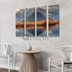 Nature Themed Modern Abstract Canvas Painting Set Of 4(Modern Abstract Canvas Painting 30x10 Inches Set Of 4) 9 Nature Themed Modern Abstract Canvas Painting Set Of 4(Modern Abstract Canvas Painting 30x10 Inches Set Of 4) -Artociti Sale Store nature themed modern abstract canvas painting set of 4 532