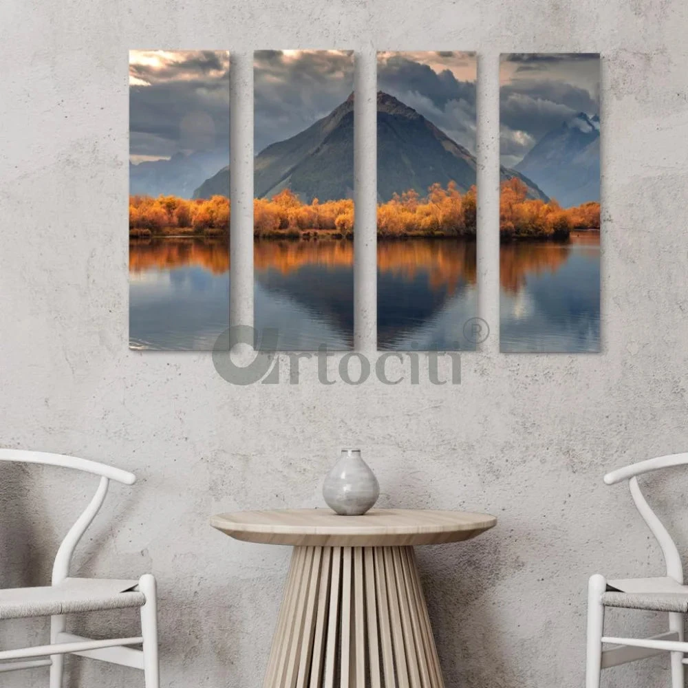 Nature Themed Modern Abstract Canvas Painting Set Of 4(Modern Abstract Canvas Painting 30x10 Inches Set Of 4) 3 Nature Themed Modern Abstract Canvas Painting Set Of 4(Modern Abstract Canvas Painting 30x10 Inches Set Of 4)