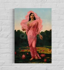 Padmini By Raja Ravi Varma Famous Canvas Painting(Padmini By Raja Ravi Varma Famous Canvas Painting)