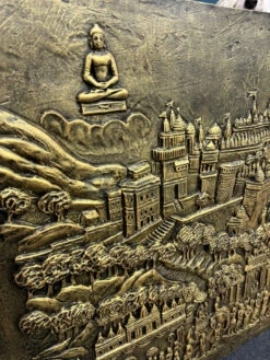 Palitana Shatrunjay Mountain 3D Relief Mural Art(4x3 Embark On A Spiritual Journey With Artocitis Palitana Shatrunjay Mountain 3d Relief Mural Art Jain) -Artociti Sale Store palitana shatrunjay mountain 3d relief mural art 369