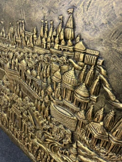 Palitana Shatrunjay Mountain 3D Relief Mural Art(4x3 Embark On A Spiritual Journey With Artocitis Palitana Shatrunjay Mountain 3d Relief Mural Art Jain) -Artociti Sale Store palitana shatrunjay mountain 3d relief mural art 596