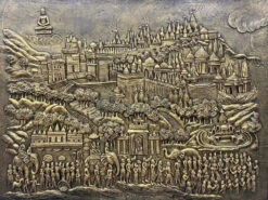 Palitana Shatrunjay Mountain 3D Relief Mural Art(4x3 Embark On A Spiritual Journey With Artocitis Palitana Shatrunjay Mountain 3d Relief Mural Art Jain) -Artociti Sale Store palitana shatrunjay mountain 3d relief mural art 869