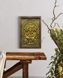 Panchmukhi Ganesha 3D Wall Art(Panchmukhi Ganesh 3d Wall Hanging) -Artociti Sale Store panchmukhi ganesha 3d wall art decor 360