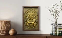 Panchmukhi Ganesha 3D Wall Art(Panchmukhi Ganesh 3d Wall Hanging) -Artociti Sale Store panchmukhi ganesha 3d wall art golden decor 323