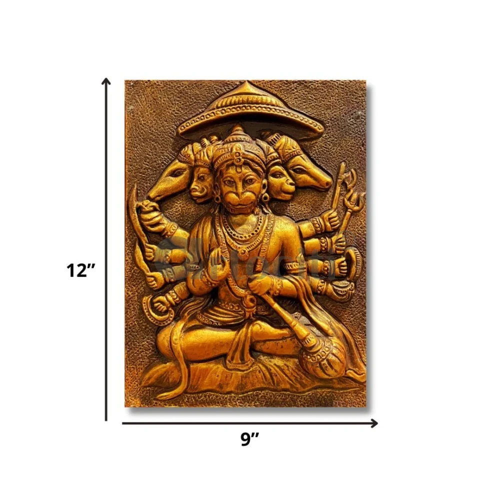 Panchmukhi Hanuman 3D Relief Mural Wall Art(Panchmukhi Hanuman 3d Relief Mural Wall Art Bajrang Bali Wall Decor Ready To Hang) 5 Panchmukhi Hanuman 3D Relief Mural Wall Art(Panchmukhi Hanuman 3d Relief Mural Wall Art Bajrang Bali Wall Decor Ready To Hang) - Image 3