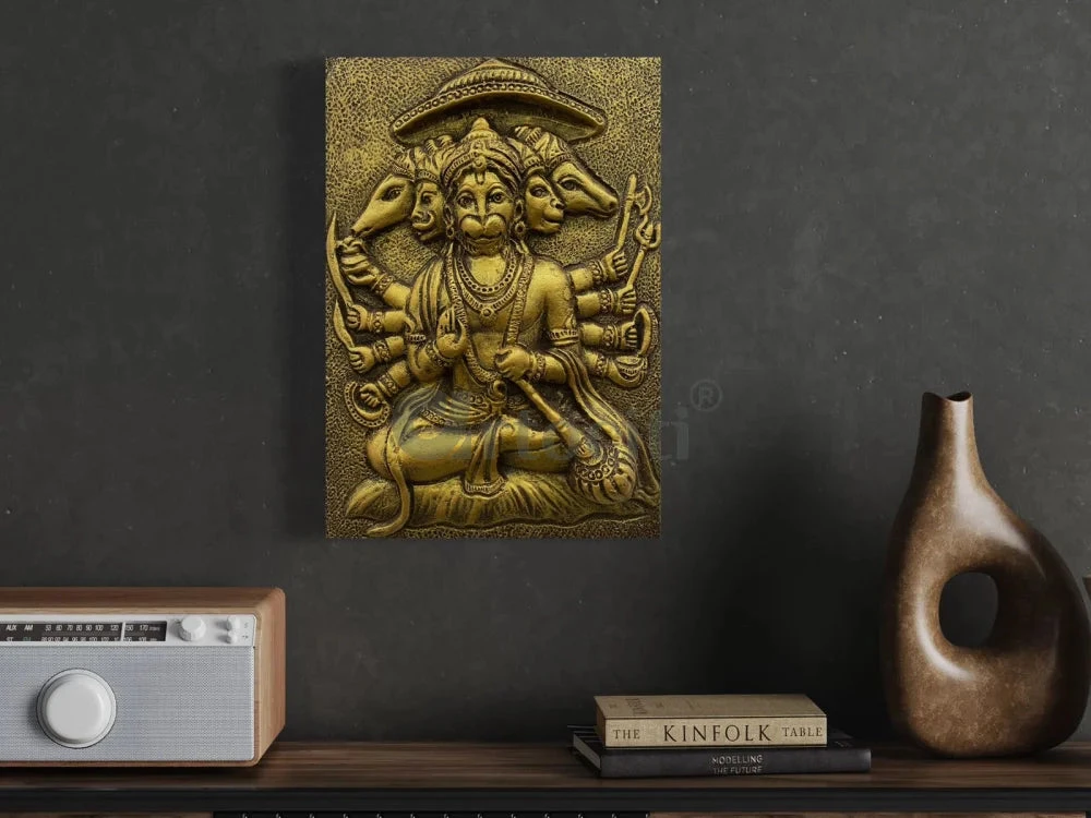 Panchmukhi Hanuman 3D Relief Mural Wall Art(Panchmukhi Hanuman 3d Relief Mural Wall Art Bajrang Bali Wall Decor Ready To Hang) 11 Panchmukhi Hanuman 3D Relief Mural Wall Art(Panchmukhi Hanuman 3d Relief Mural Wall Art Bajrang Bali Wall Decor Ready To Hang) - Image 9