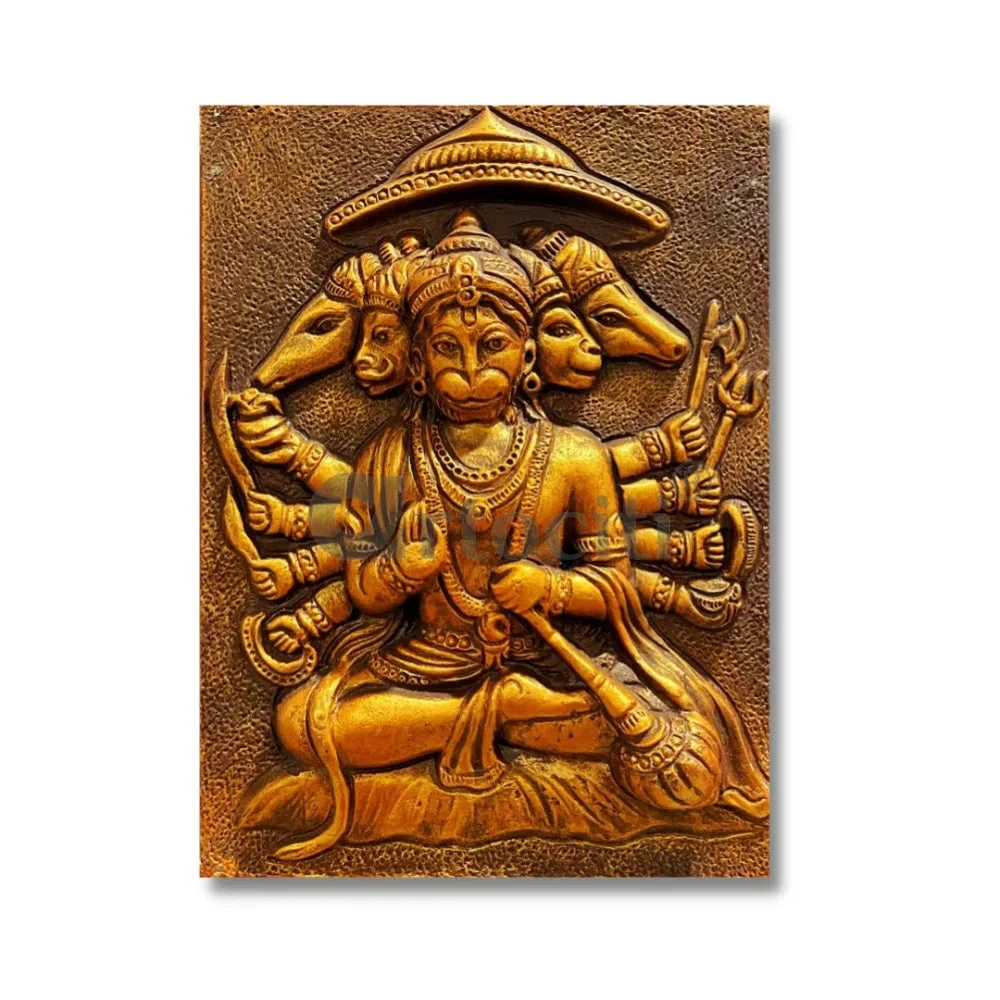Panchmukhi Hanuman 3D Relief Mural Wall Art(Panchmukhi Hanuman 3d Relief Mural Wall Art Bajrang Bali Wall Decor Ready To Hang) 4 Panchmukhi Hanuman 3D Relief Mural Wall Art(Panchmukhi Hanuman 3d Relief Mural Wall Art Bajrang Bali Wall Decor Ready To Hang) - Image 2