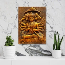 Panchmukhi Hanuman 3D Relief Mural Wall Art(Panchmukhi Hanuman 3d Relief Mural Wall Art Bajrang Bali Wall Decor Ready To Hang)